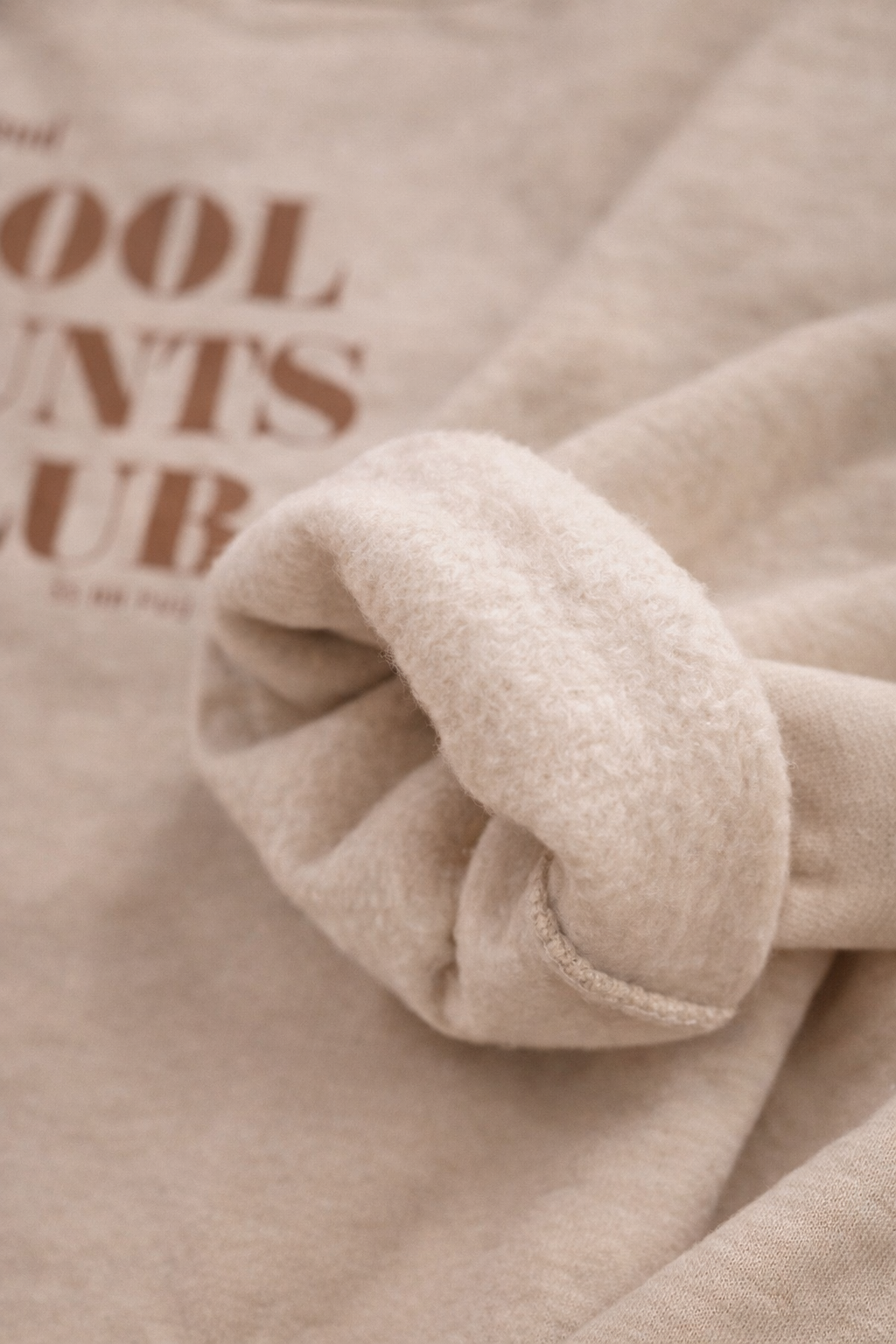 Cool Aunts Club Pullover | Cozy Sweater für stolze Tanten | Beiger Pullover mit Rückenprint | Geschenk für Tante