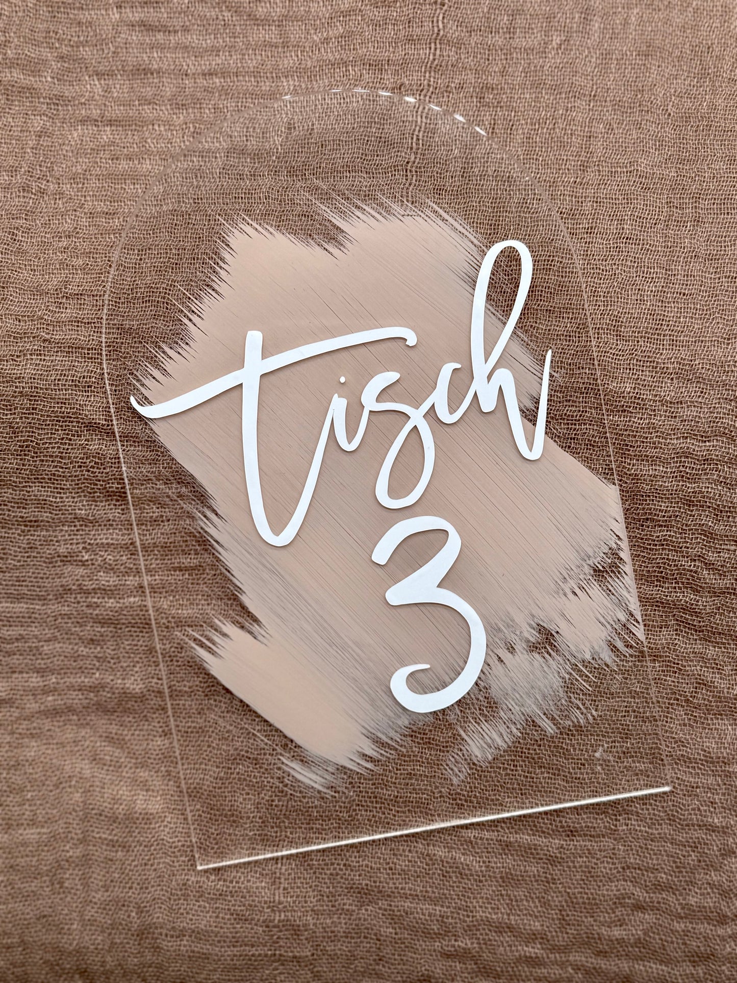 Tischkarten aus Acryl - personalisierbar | Hochzeit, Geburtstag, Taufe | Hintergrund wählbar