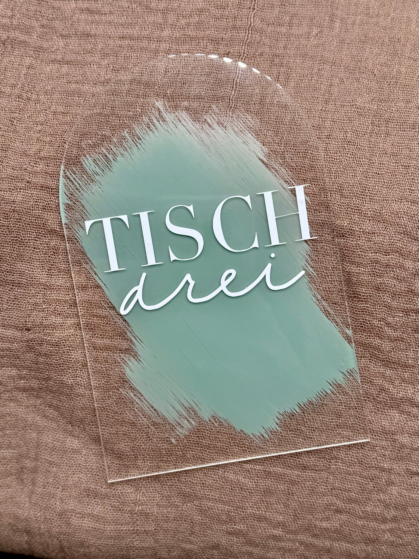 Tischkarten aus Acryl - personalisierbar | Hochzeit, Geburtstag, Taufe | Hintergrund wählbar